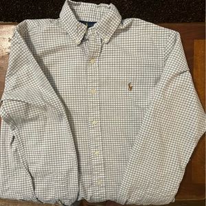 Checker Ralph Lauren button down dress shirt